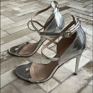 Strappy Silver Stilettos